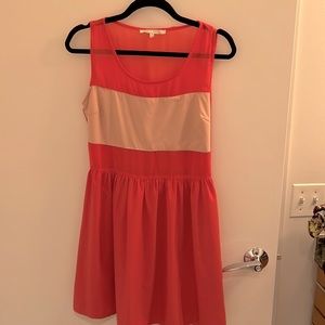 Pink and beige skater style dress by Sweet Rain